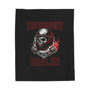 Rebellious Skull Graphic Blanket: Cozy Throw for Bikers, Gifts for Him, Unique Home Decor, Halloween, Soft Blankets