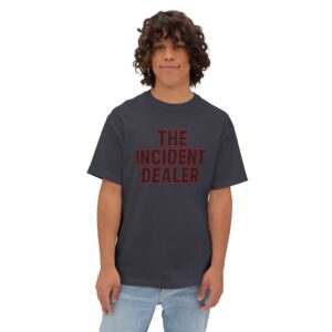 Unisex Oversized Boxy Tee - The Incident Dealer, Casual Wear, Gift for Friends, Statement T-Shirt, Trendy Streetwear, Everyday Comfort